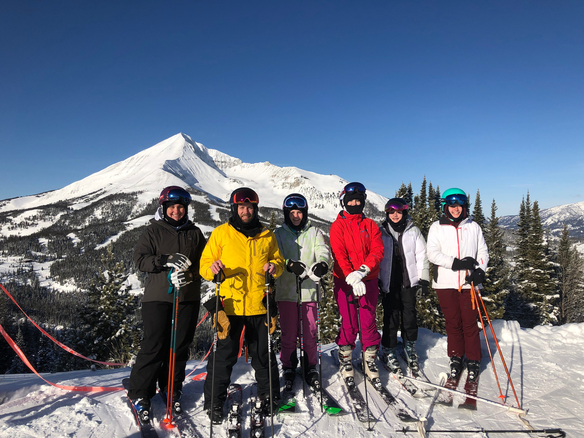 Trent and family skiing